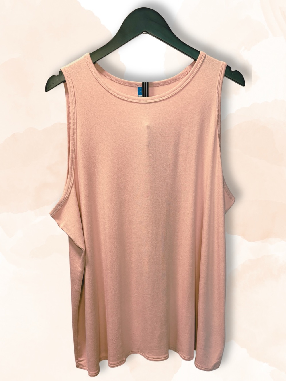 Old Navy Luxe Sleeveless Top | Abalone Pink | Draped Swing Fit | XL Tall NWT